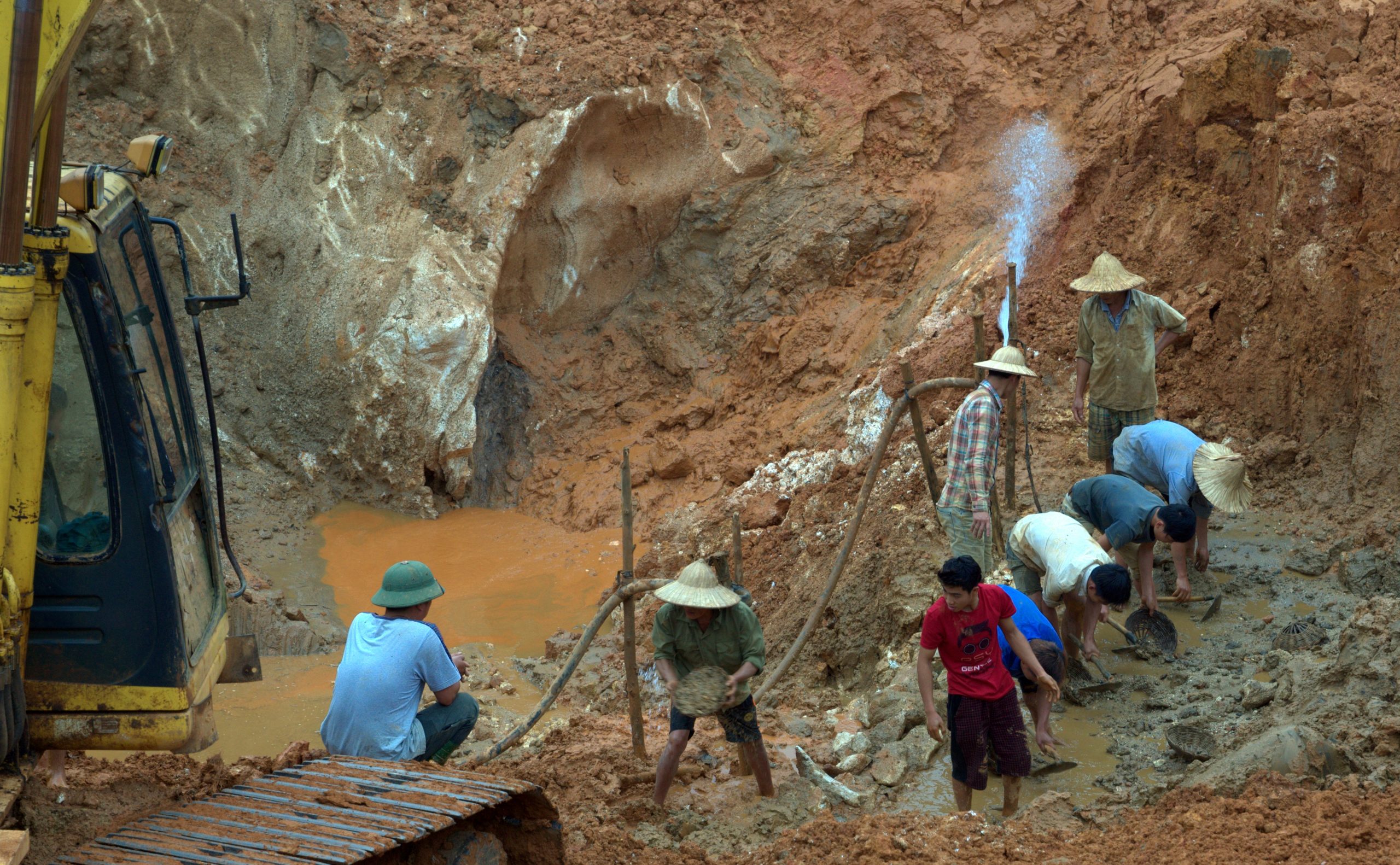 Mine de pierres précieuses